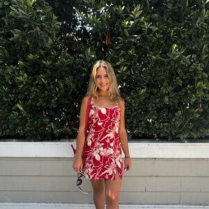 Reformation red dress worn once size 6